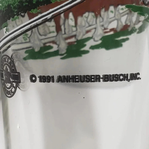 1991 Anheuser -Busch Budweiser Clydesdale  Beer Glasses,Set of 4. - Picture 6 of 10